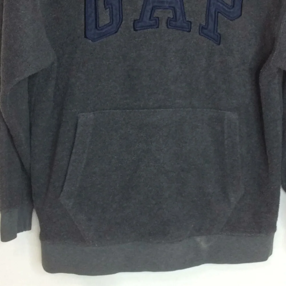 GAP Kids Hoodie Sweatshirt XL (12) Gray Navy Red